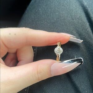 Elegant Gold and Silver Women's Ring promise ring